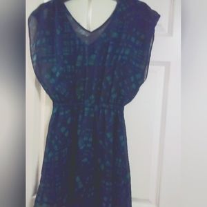 Express, size M, Navy Blue Printed Dress
